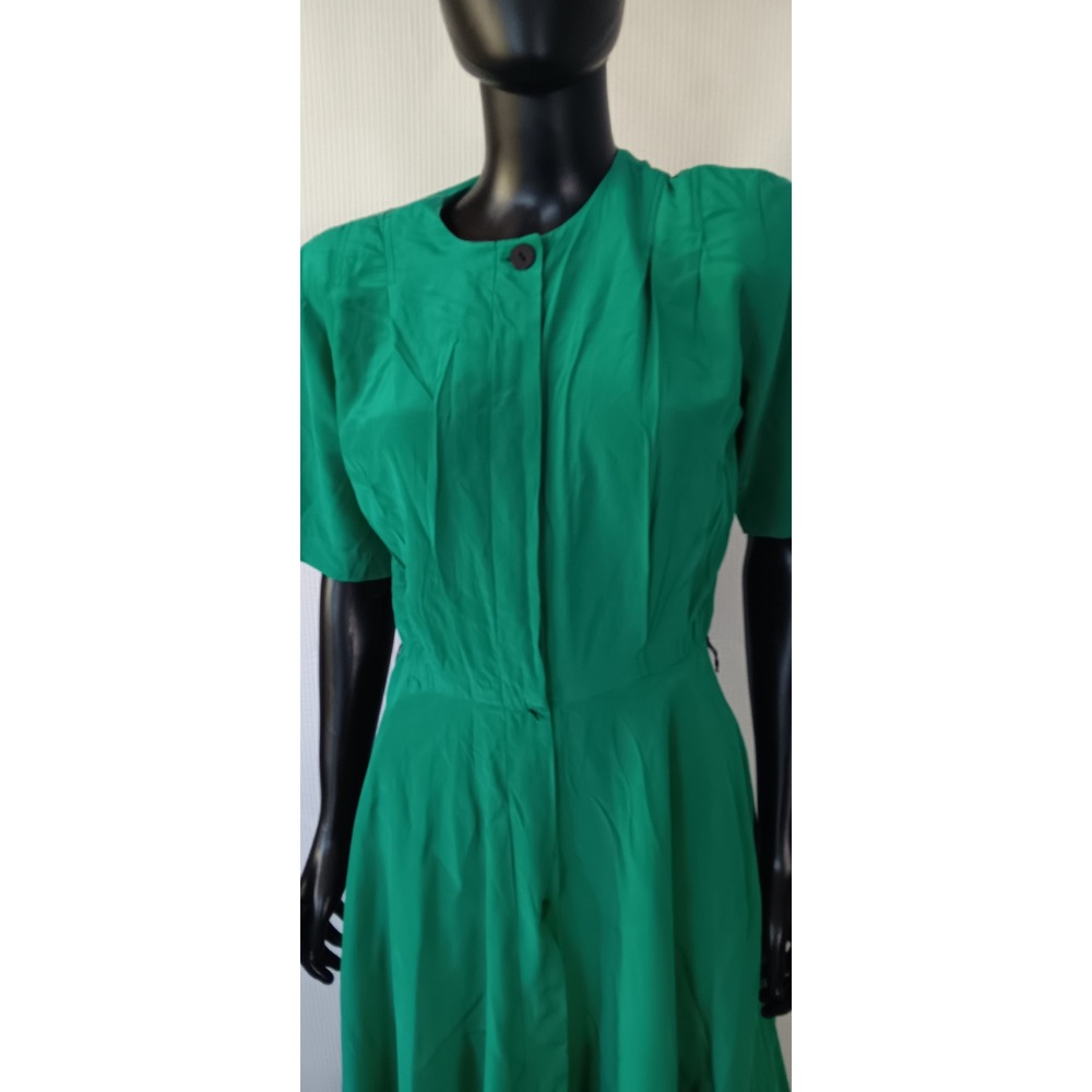 Liz Claiborne women's Green 100% Silk Sheath Dress Size 10 KS271 - Picture 5 of 5